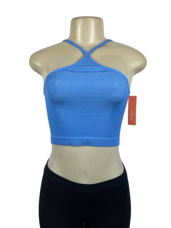Colsie Tops - Colsie Women's Blue Sleeveless Stretchable Shirt Sz S
